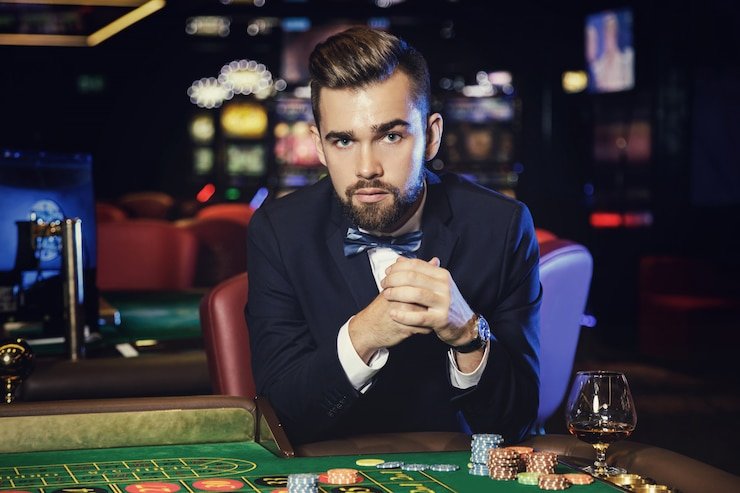 polo188 login live-dealer table interface on Android showing blackjack game with multilingual dealer